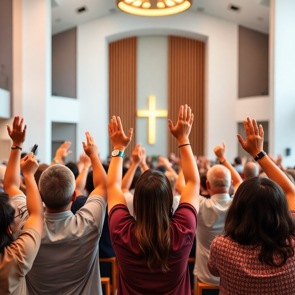 diverse group of people worshipping